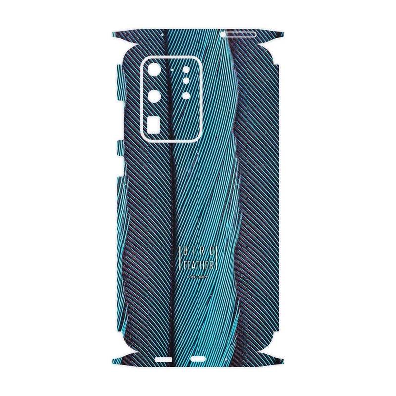 برچسب پوششی ماهوت مدل Turquoise feathers-FullSkin مناسب برای گوشی موبایل سامسونگ Galaxy S20 Ultra