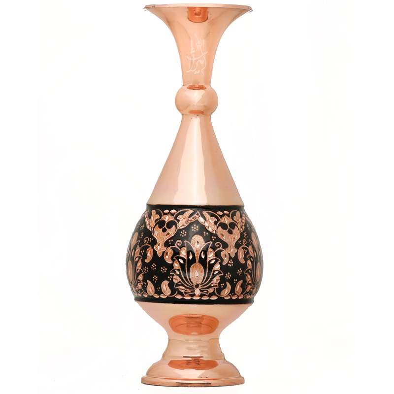 گلدان مسی میراث مدل الماس تراش کد mb202