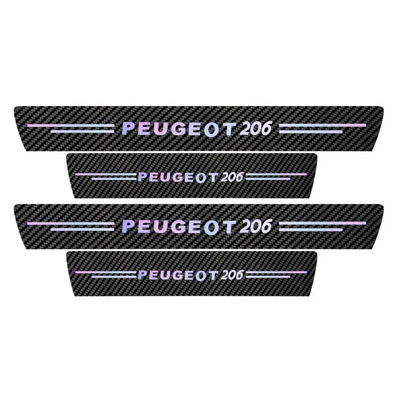 برچسب پارکابی خودرو سولگی مدل کربن کد J63 مناسب برای پژو 206 بسته 4 عددی