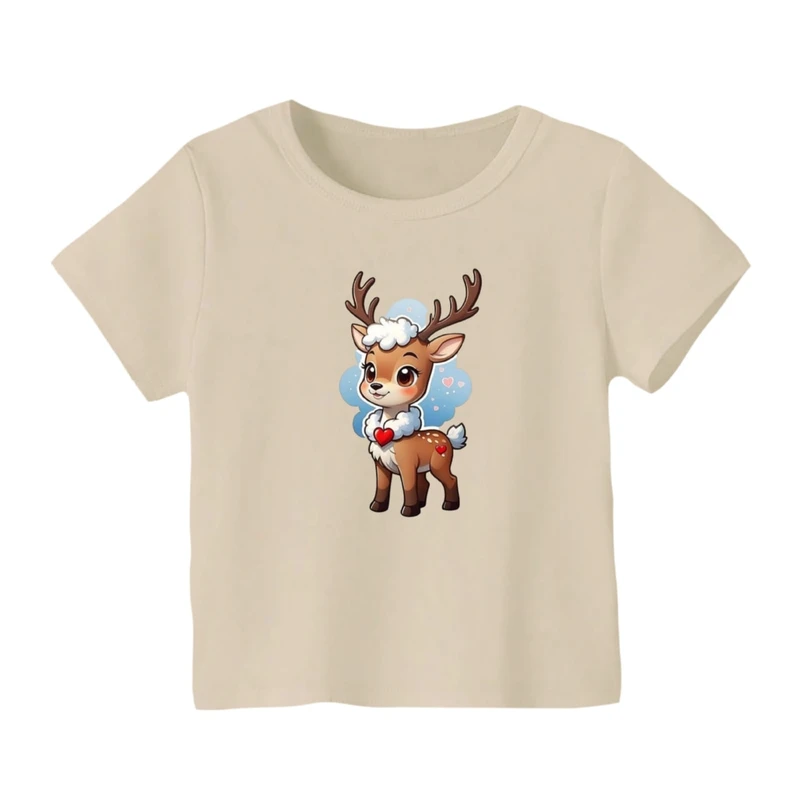تی شرت آستین کوتاه بچگانه مدل گوزن کریسمس کد 16