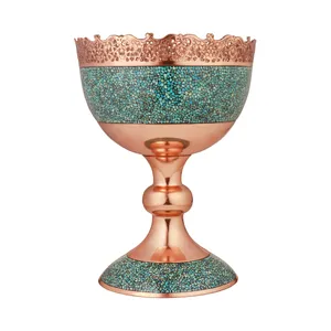 آجیل خوری فیروزه کوبی مسی مدل ساده کد 30