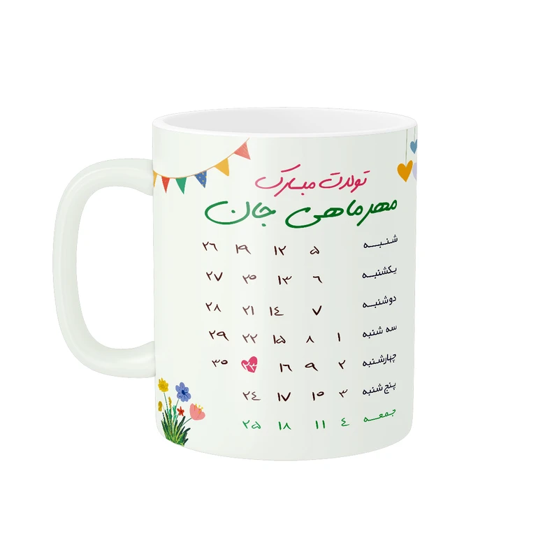 ماگ پاد آفرین مدل تولد مهر ماهی بیست و سوم کد 01