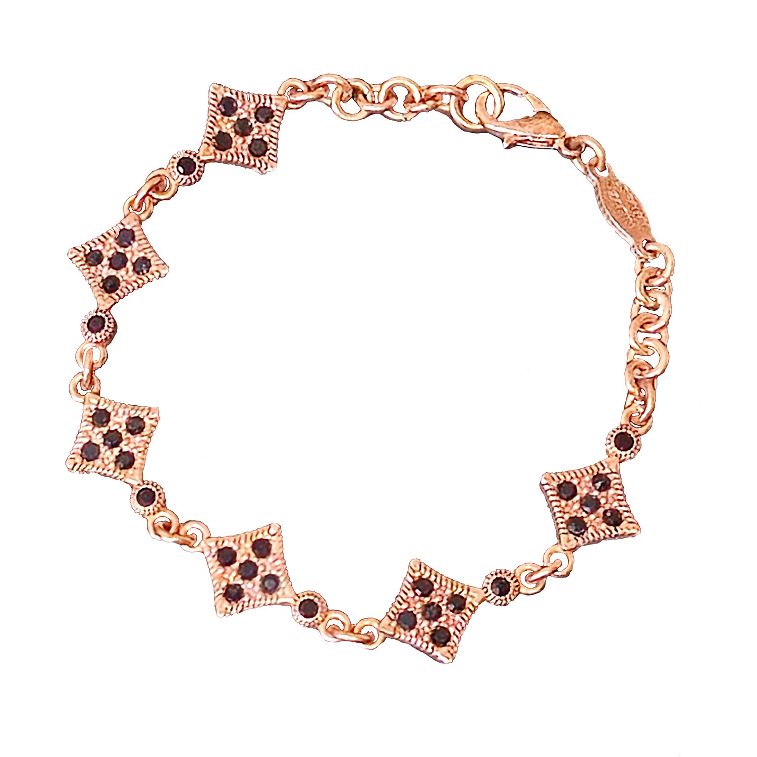 دستبند دست‌ساز زنانه مدل لوزی کد S039