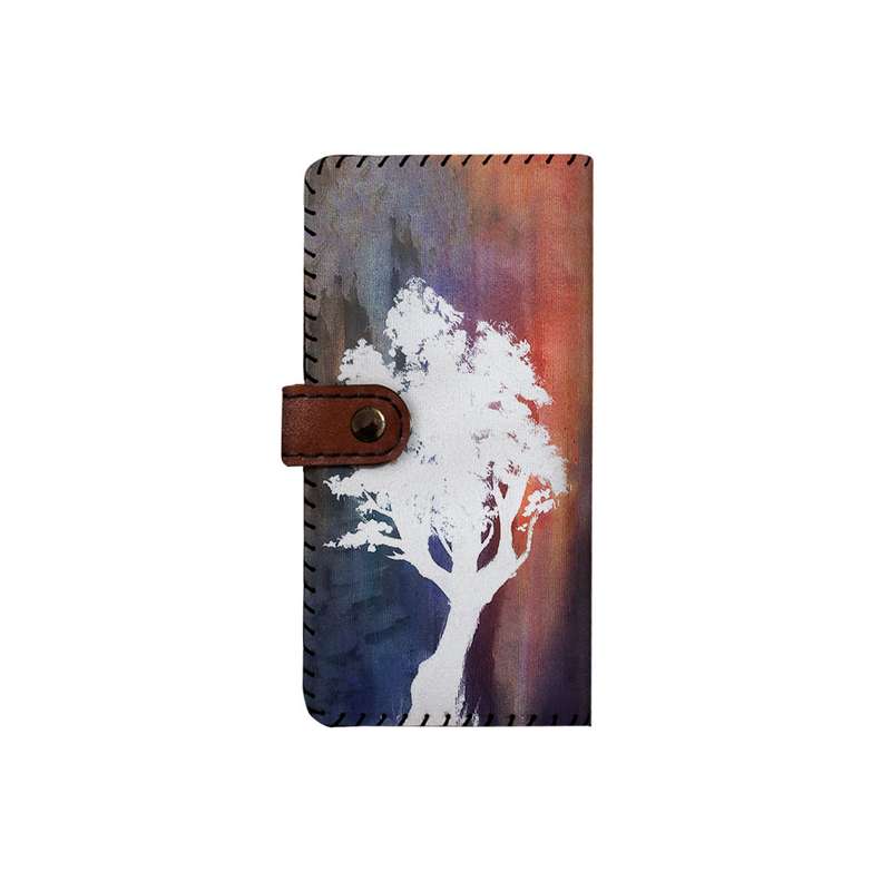 کیف پول چرمی ترمه طراحان ایده مدل بنددار فروغ فرخزاد کد shj004