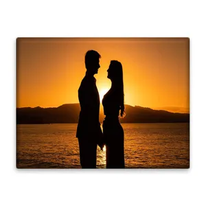 کاشی اطلس آبی طرح ساحل و غروب آفتاب مدل L6371
