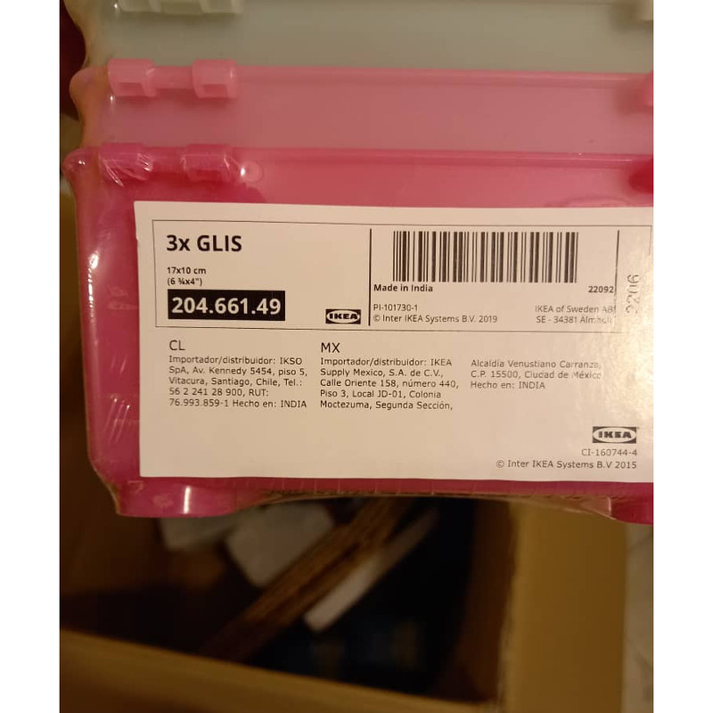 ظرف نگهدارنده ایکیا مدل GLIS مجموعه 3 عددی