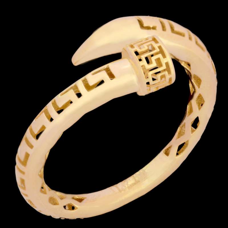 انگشتر طلا 18 عیار زنانه طلای مستجابی مدل میخ کد 67038