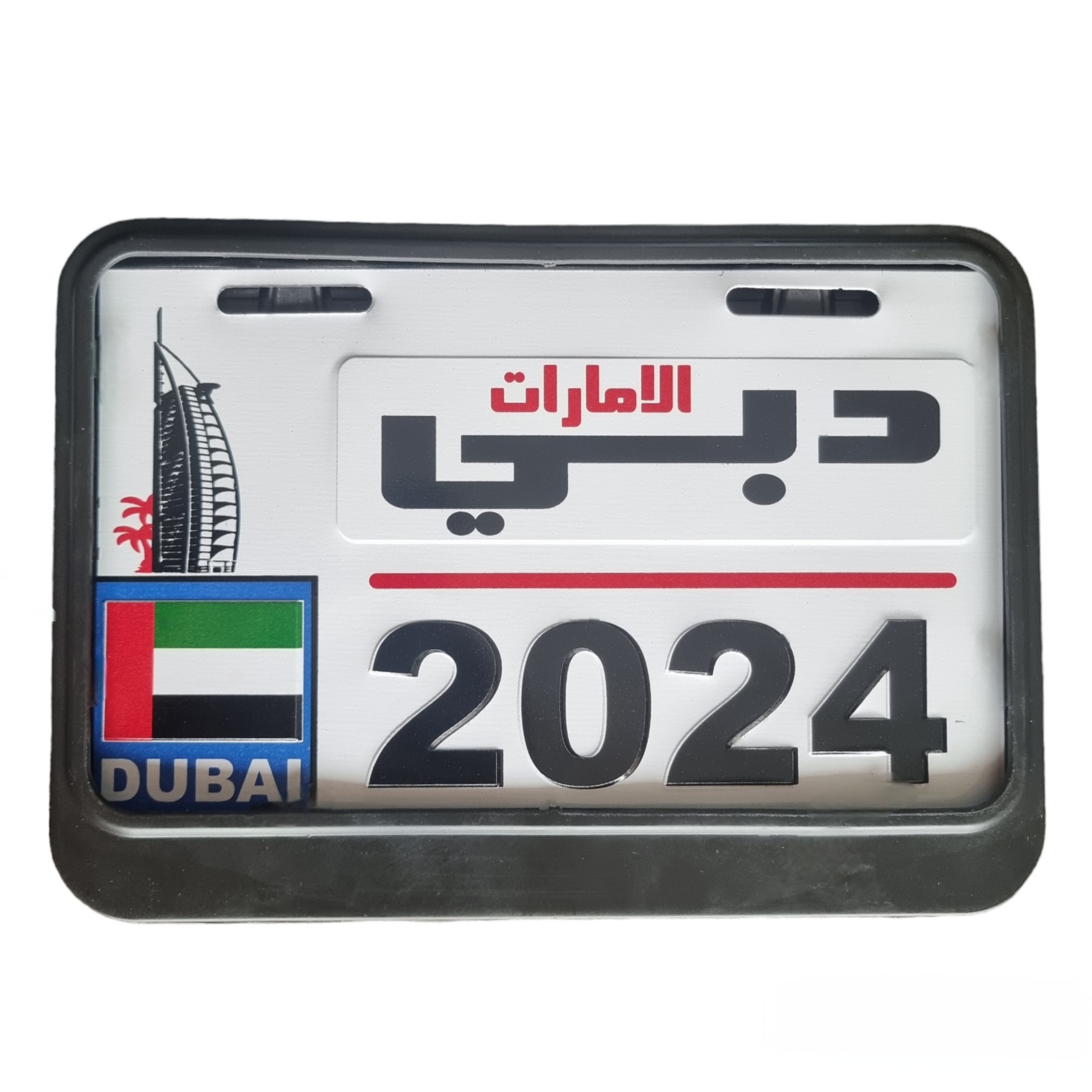 پلاک و قاب پلاک موتورسیکلت مدل DUBAI/2023