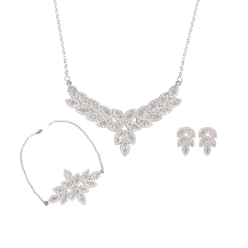 نیم ست نقره زنانه مدل 22139