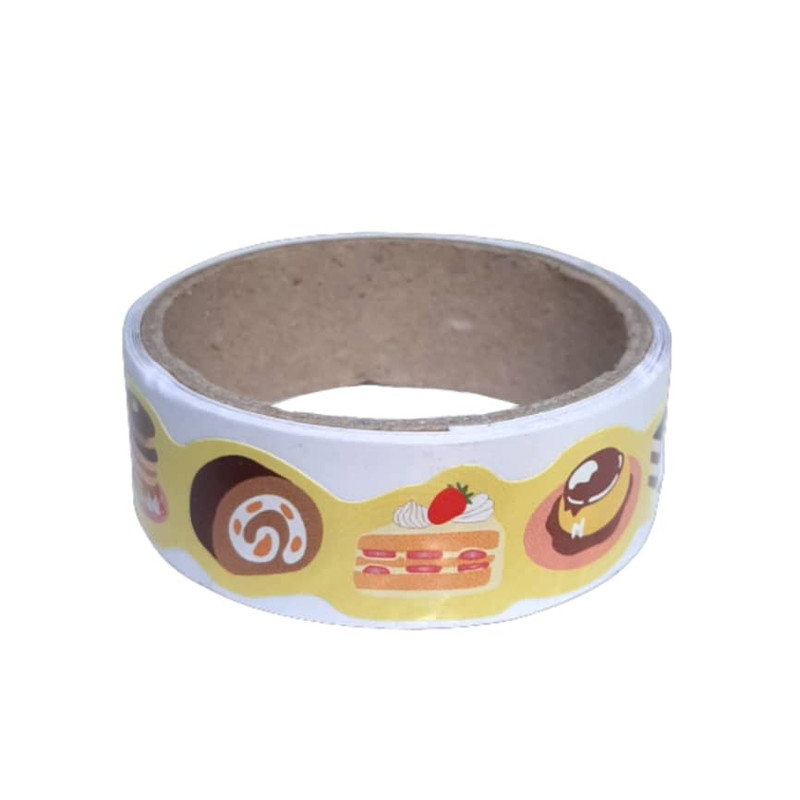 چسب نواری مدل حاشیه دار طرح کیک و دسر عرض 1.5 سانتی متر
