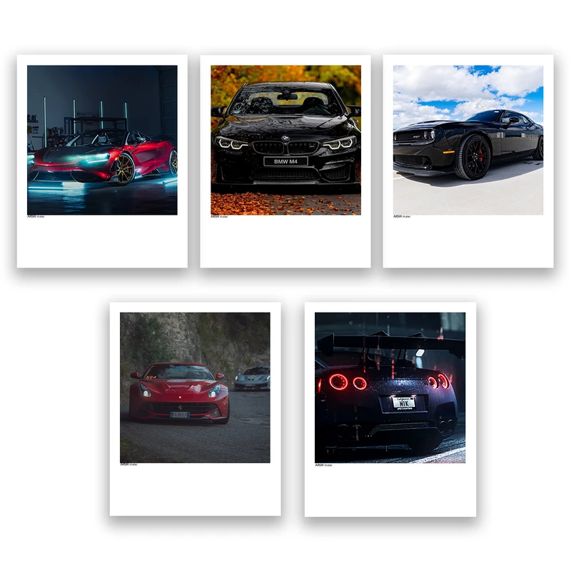 آویز تزیینی عرش مدل فانتزی ماشین اسپرت کد Asa211 مجموعه پنج عددی