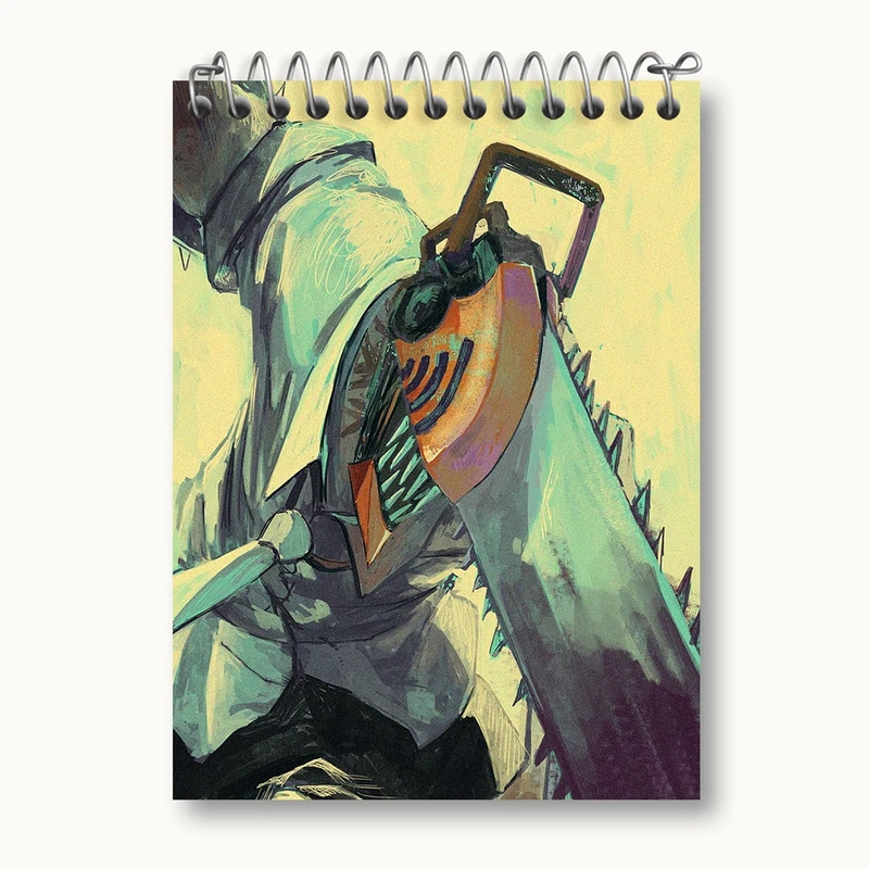دفتر یادداشت 50 برگ خندالو مدل دنجی انیمه مرد اره ای Chainsaw Man کد 18001