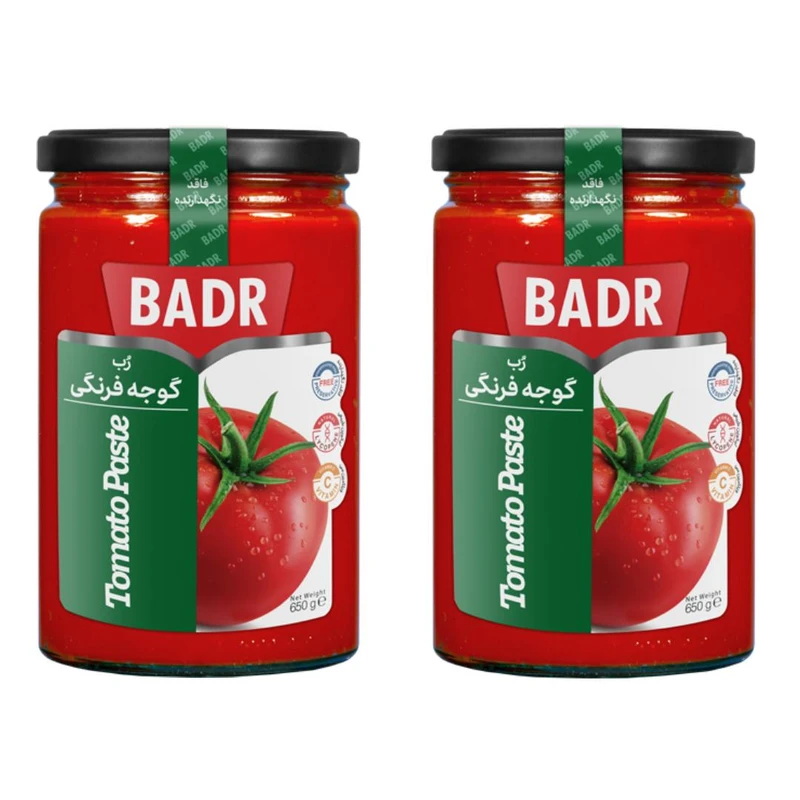 کنسرو رب گوجه فرنگی بدر - 650 گرم بسته 2 عددی