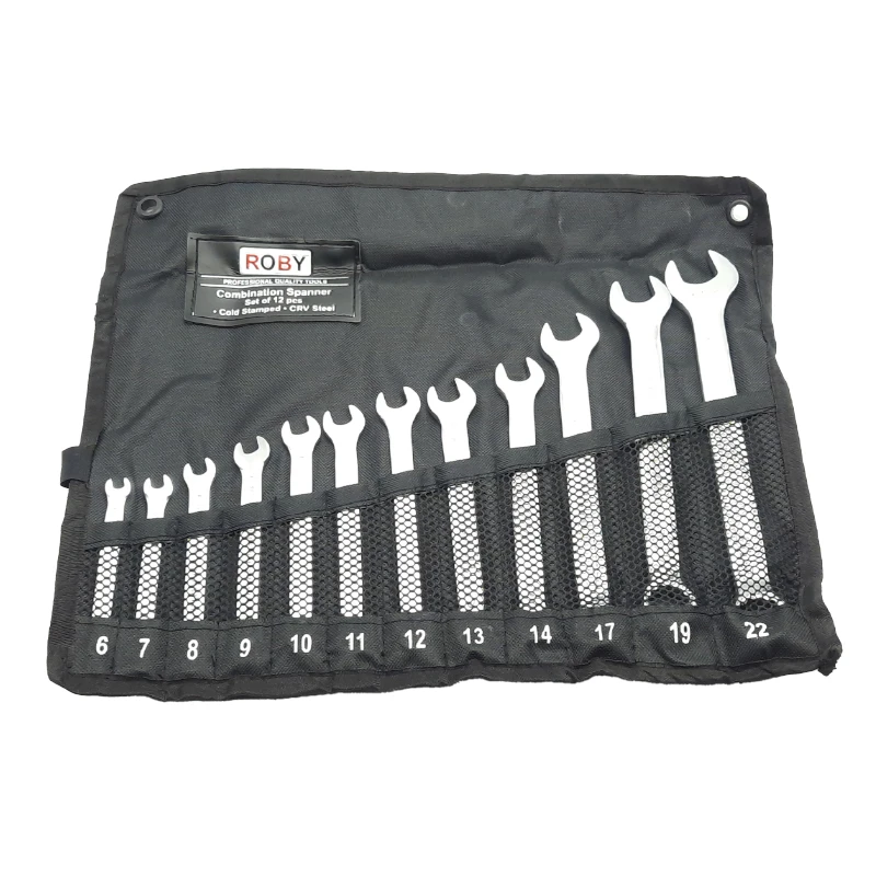 آچار یکسر تخت و یکسر رینگی روبی مدل 6-22 مجموعه 12 عددی 