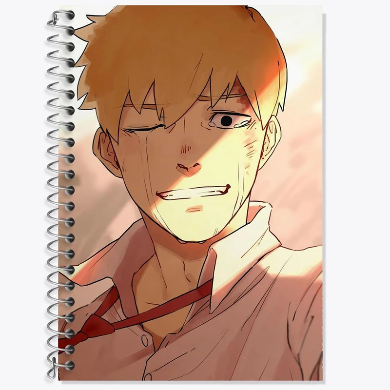 دفتر زبان 50 برگ خندالو مدل دو خط طرح اراتاکا انیمه موب سایکو Mob Psycho 100 کد 24467