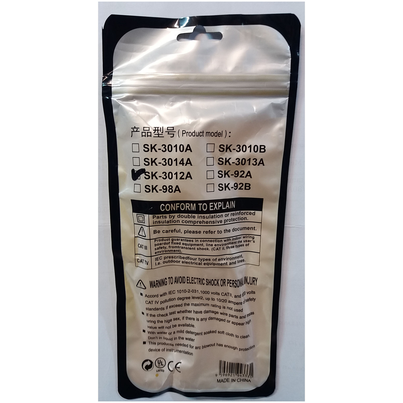 پراب مولتی متر تی اس آی مدل SK-3012A