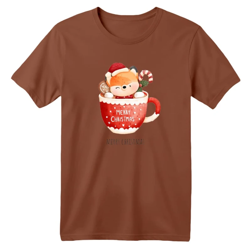 تی شرت آستین کوتاه بچگانه مدل گوزن کریسمس کد 1