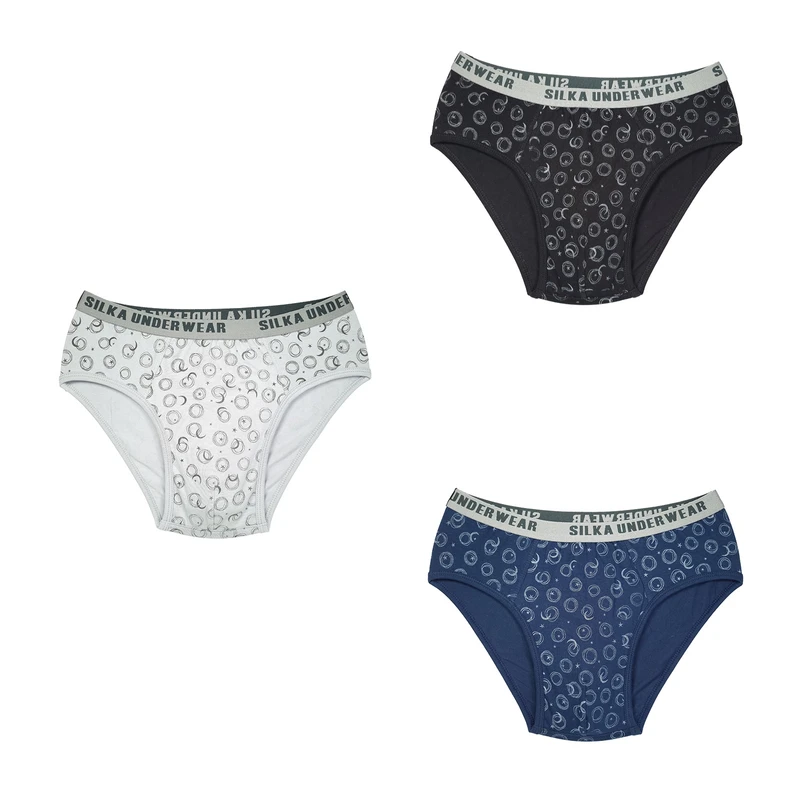 شورت اسلیپ مردانه سیلکا مدل ماه و ستاره مجموعه سه عددی