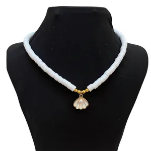 گردنبند زنانه مدل صدفی مرواریدی