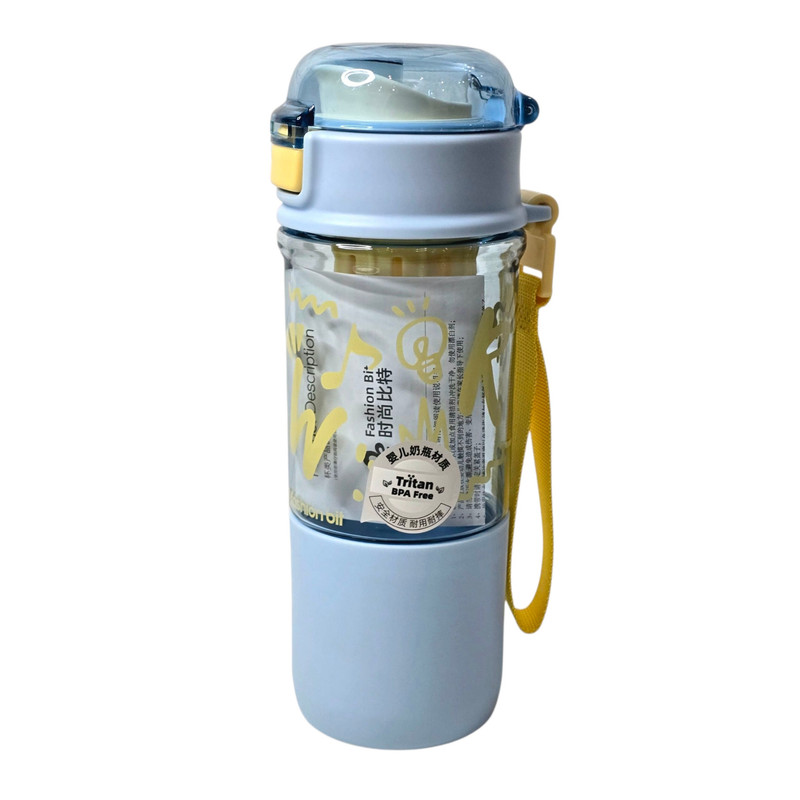 قمقمه ورزشی مدل لیوان دار گنجایش 0.6 لیتر