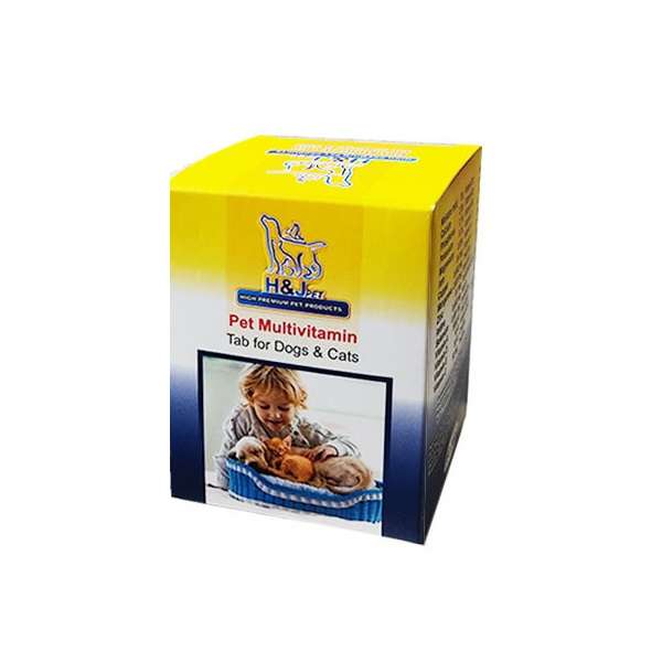 قرص مولتی ویتامین سگ و گربه اچ اند جی مدل multivitamin وزن 88 گرم قرص مولتی ویتامین سگ و گربه اچ اند جی مدل multivitamin وزن 88 گرم