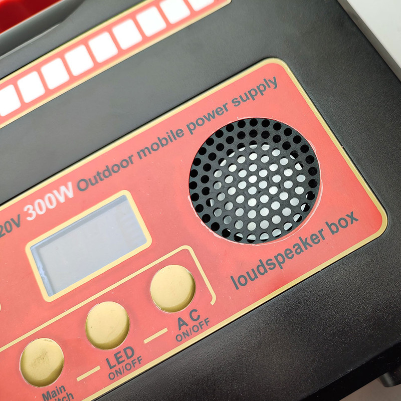 سیستم روشنایی و پاوربانک خورشیدی مدل w25*2 اسپیکردار ظرفیت 300 وات