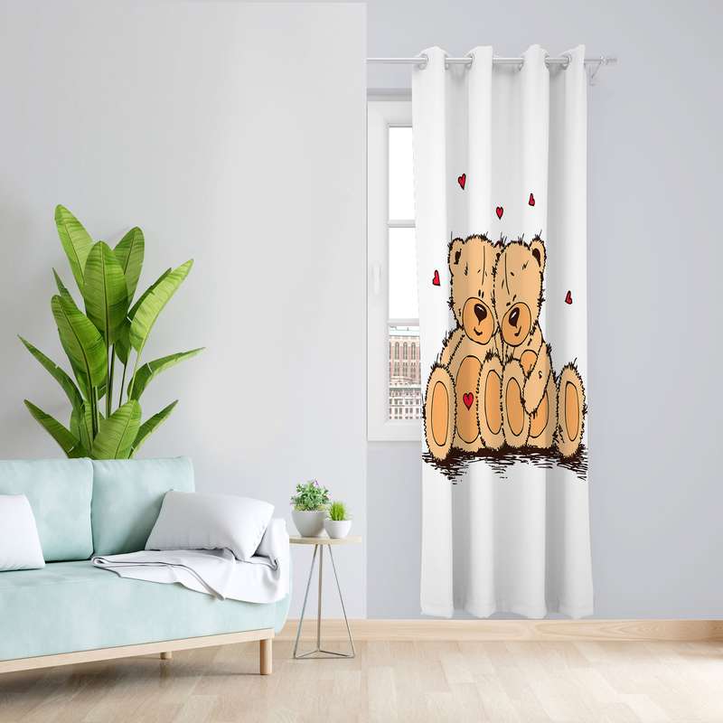 پرده مدل اتاق کودک مخمل پانچی کد 4458 سایز 140x200 سانتی متر
