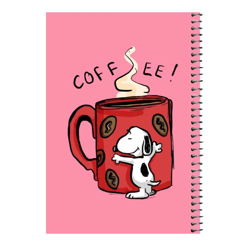 دفتر مشق 80 برگ اس جی مدل اسنوپی و قهوه    