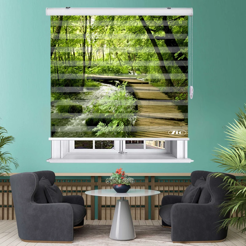  پرده زبرا زیو مدل L5010 سایز 200x150 سانتی متر