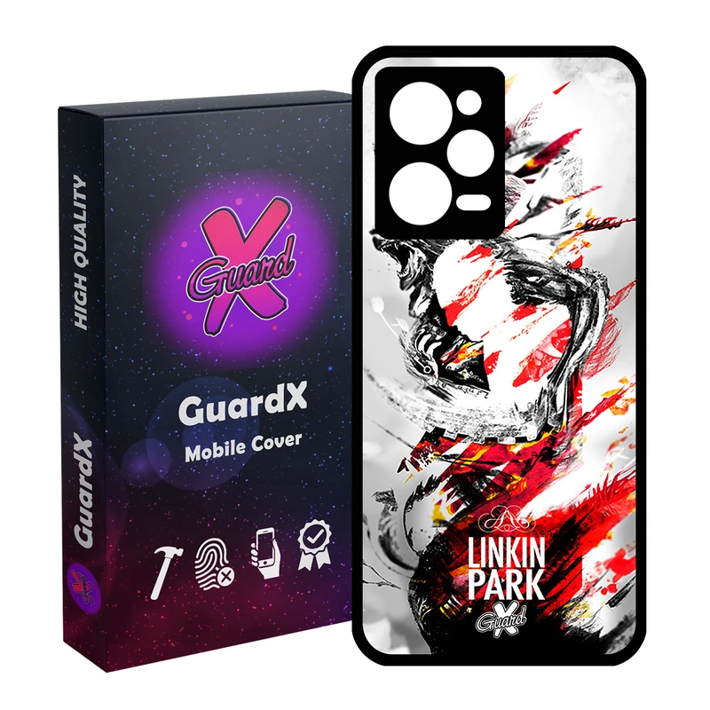 کاور گارد ایکس طرح Linkin Park مدل Glass10082 مناسب برای گوشی موبایل شیائومی Redmi Note 12 Pro 5G/Poco X5 Pro 5G/Note 12 Pro Pro speed