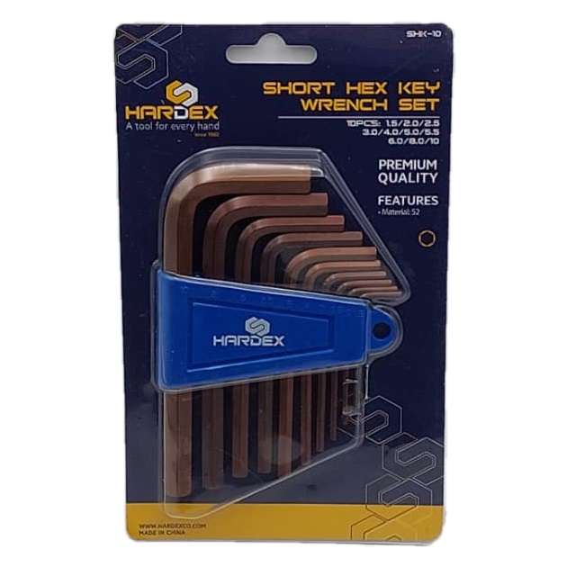مجموعه 10عددی آچار آلن 6 گوش هاردکس مدل  HEX KEY-S2