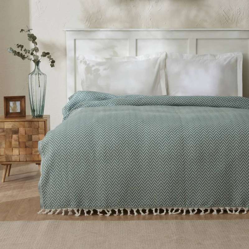 روتختی کاراجا هوم مدل Glitz Yatak Örtüsü دو نفره سایز 40x30 سانتی متر