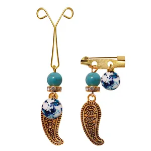 ست گل سینه و گیره روسری کد PM 400