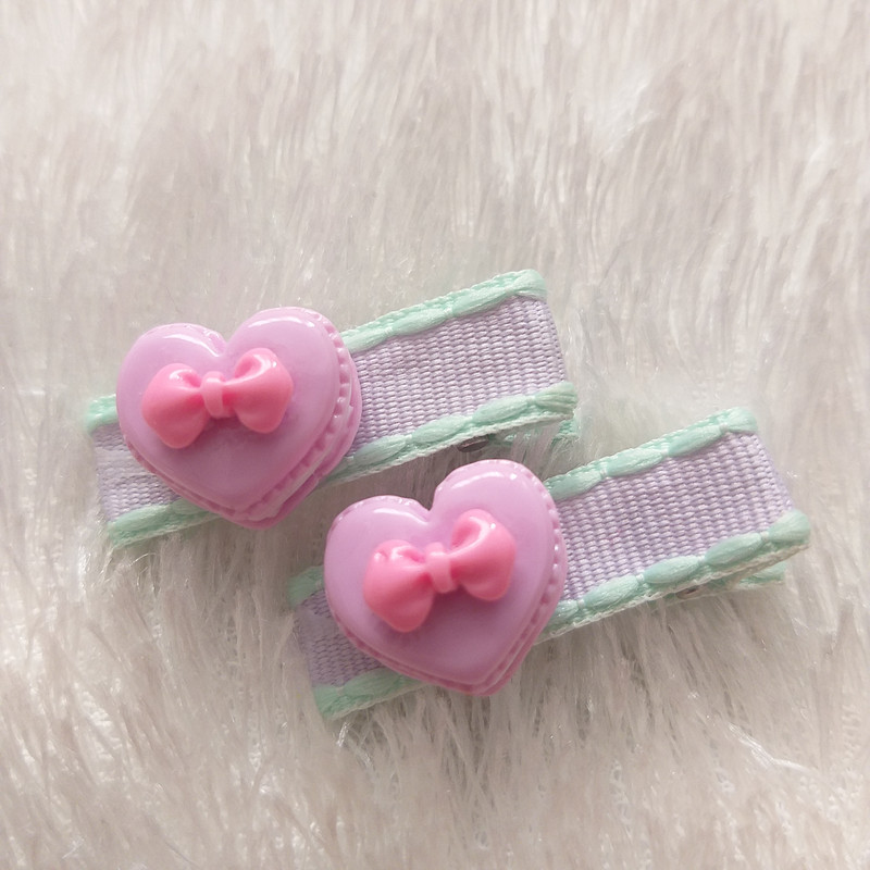 گیره مو دخترانه مدل پاپیون کد48 بسته دو عددی