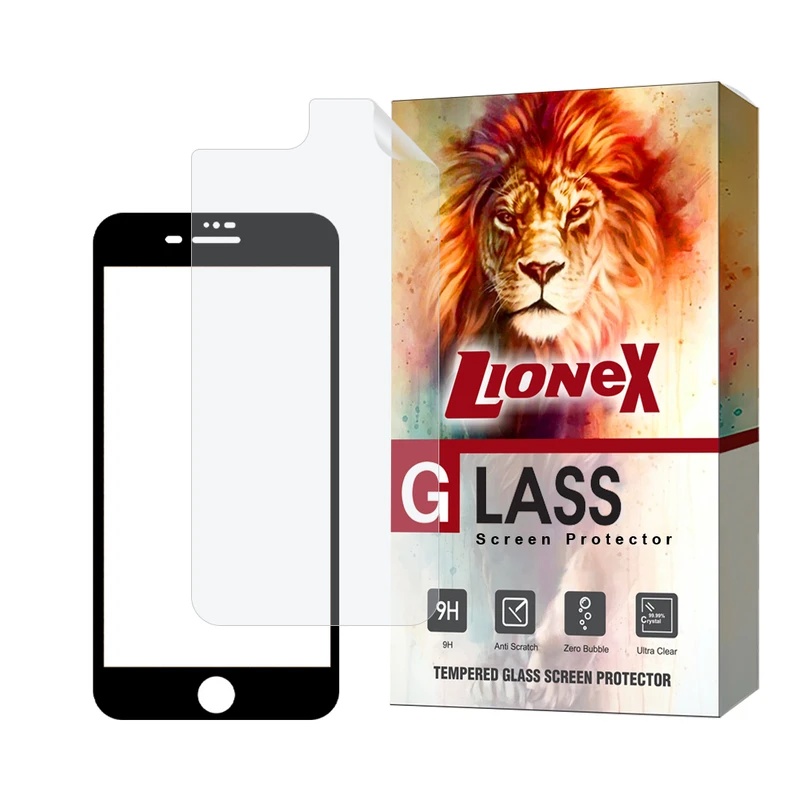  محافظ صفحه نمایش سرامیکی شفاف لایونکس مدل CERAMICNANOLI مناسب برای گوشی موبایل اپل iPhone 8 Plus / 7 Plus به همراه محافظ پشت گوشی