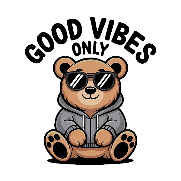  استیکر پارچه و لباس پاد آفرین طرح خرسی کد 5206