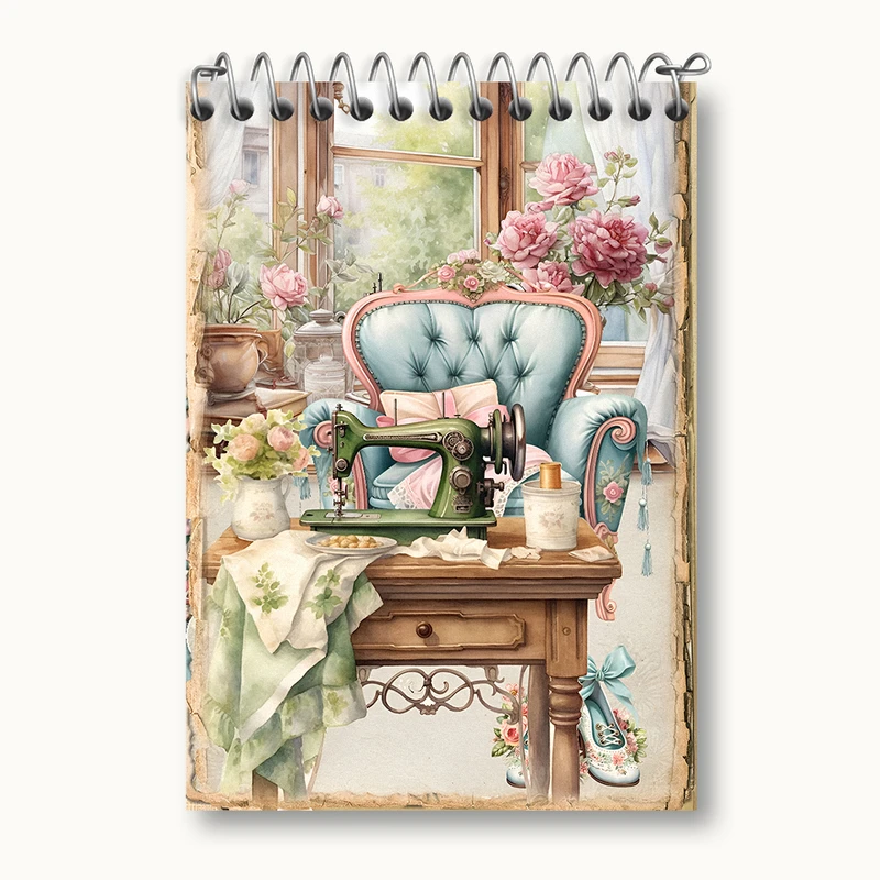 دفتر یادداشت 50 برگ خندالو طرح چرخ خیاطی کد N2009