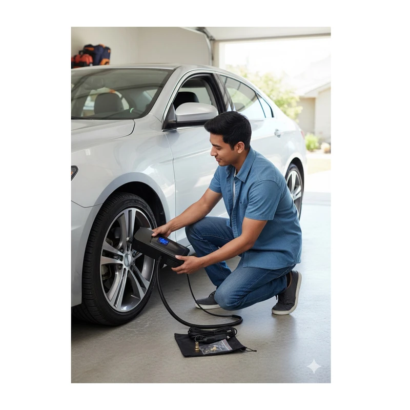 عکس شماره 3 : پمپ باد سوییتو مدل st_9624 با 150 سی سی حجم هوای تزریقی در هر پمپاژ