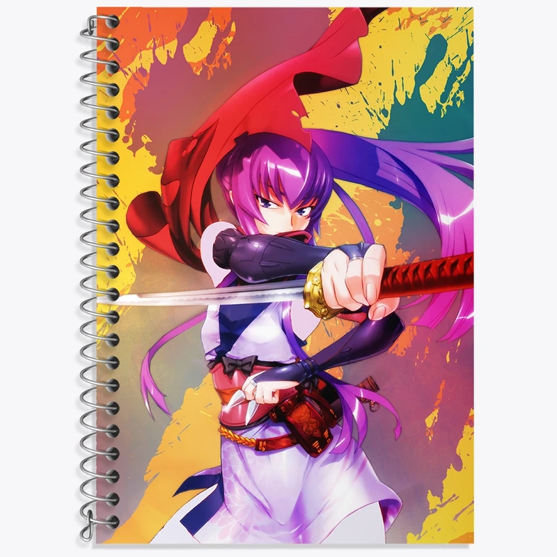 دفتر زبان 50 برگ خندالو مدل سه خط طرح سائکو انیمه دبیرستان مردگان کد 32324