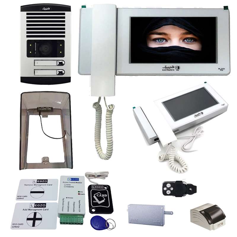 دربازکن تصویری الکتروپیک مدل FD1086/996/White/2 دو واحدی باماژول ریموت دار
