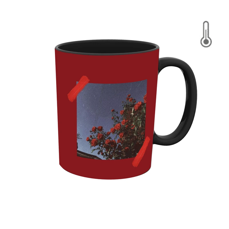 ماگ حرارتی طرح والپیپر گل رز