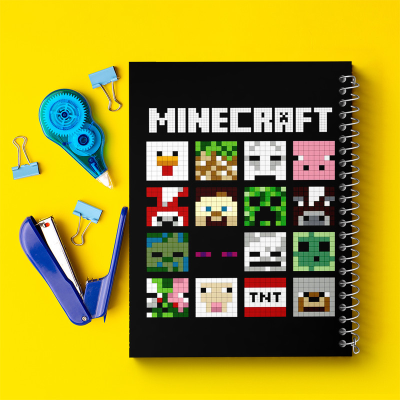 دفتر مشق 50 برگ خندالو طرح بازی ماینکرافت (Minecraft) کد 37006