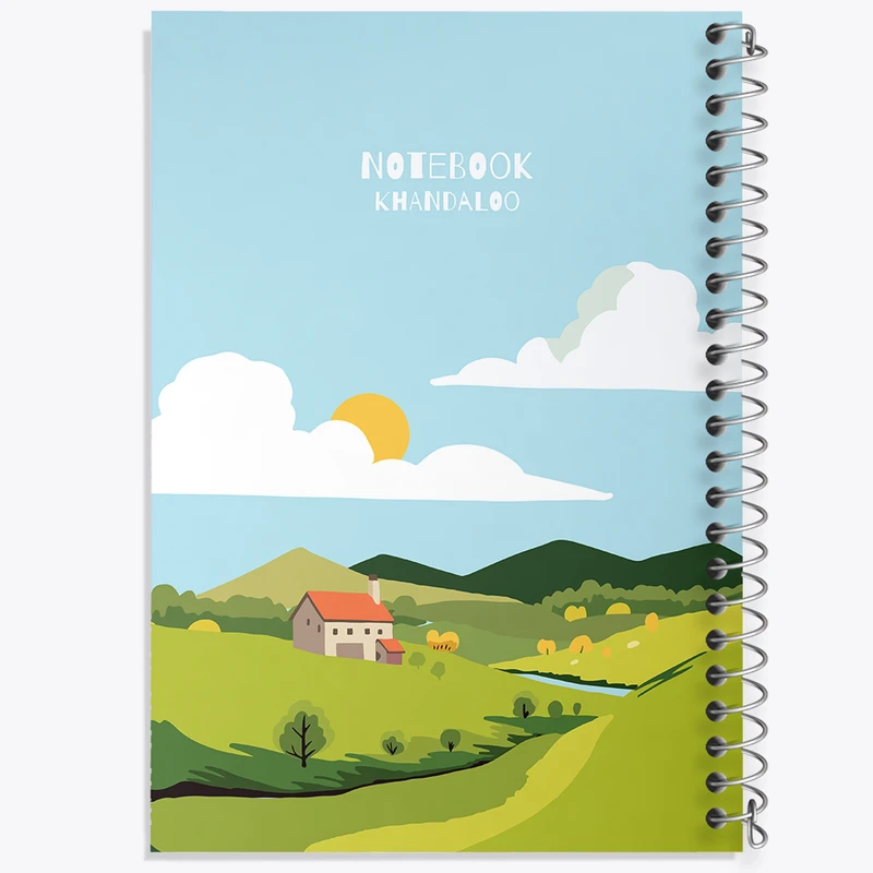 دفتر لیست خرید 50 برگ خندالو طرح منظره دشت کد N1003