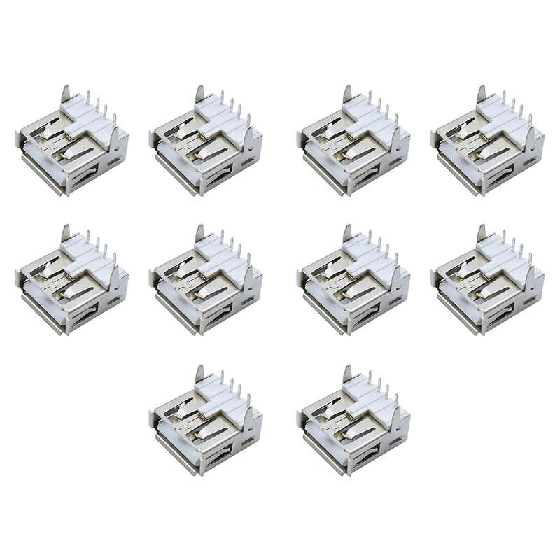 كانكتور مادگی USB-A مدل 4Pin-90Degree بسته 10 عددی
