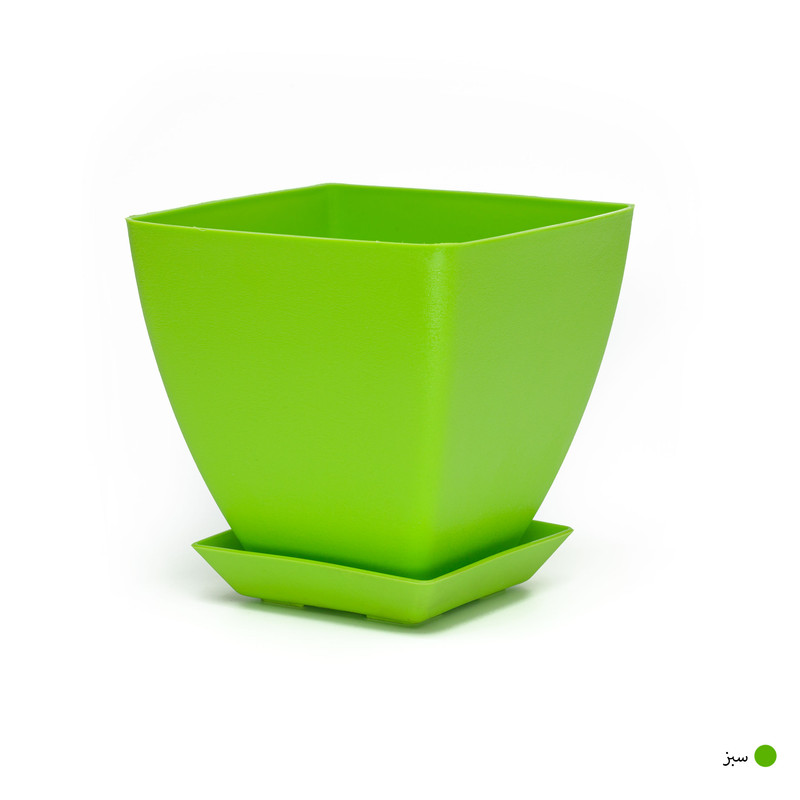 گلدان گل آذین مدل پلاستیکی مربع کد 025