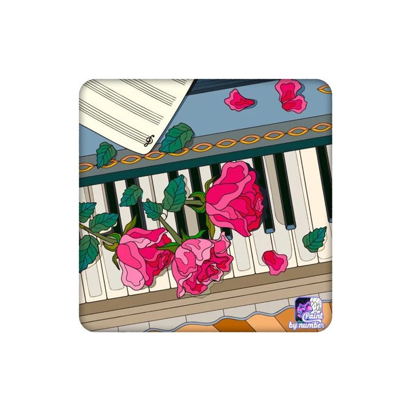 زیرلیوانی طرح پیانو رز و نت کد 1883304