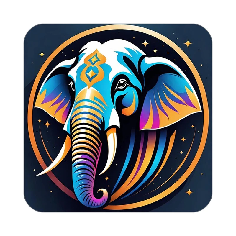 زیر لیوانی کاکتی طرح حیوانات رنگی مدل mp26903