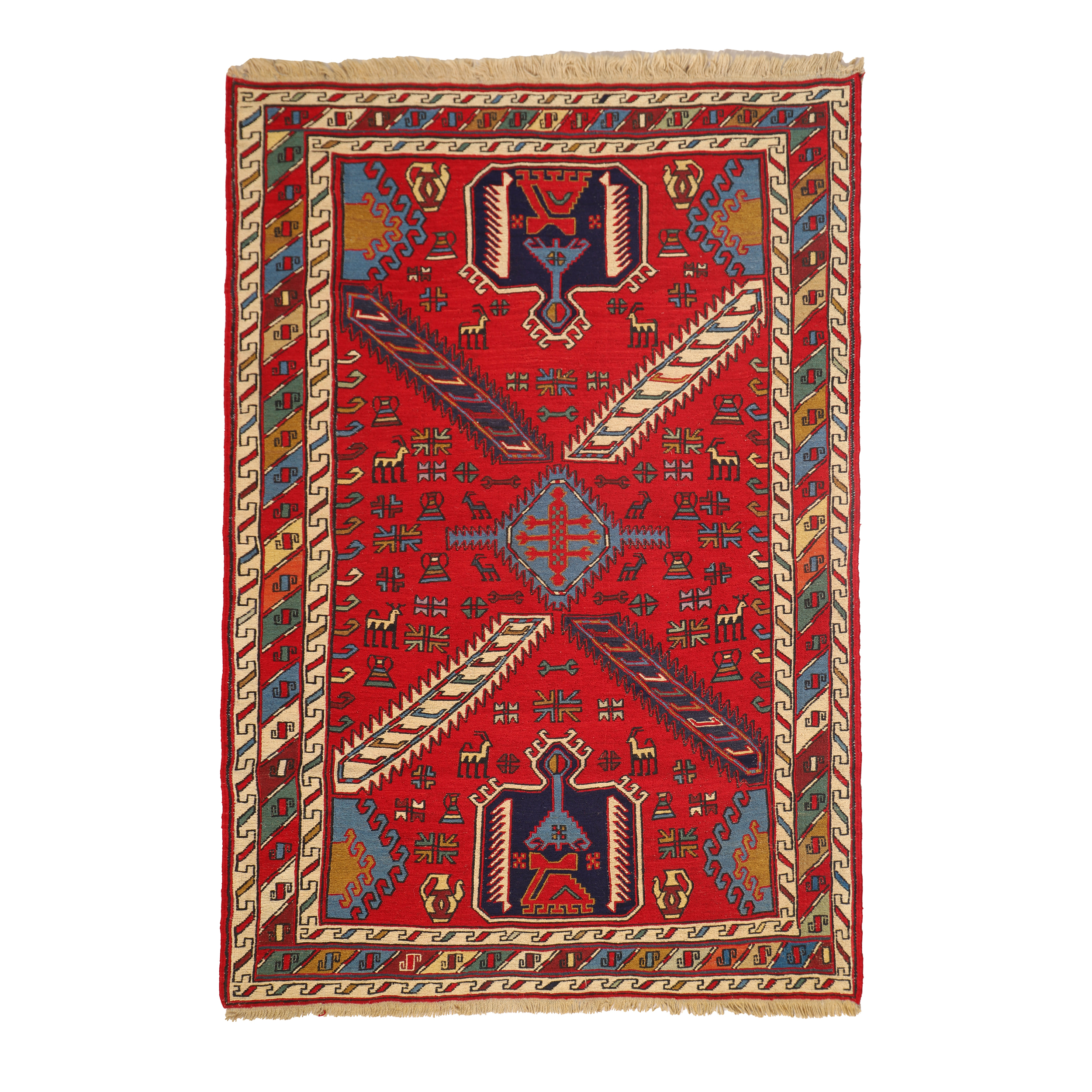 گلیم دستبافت یک و نیم متری مدل ورنی کد 40201228