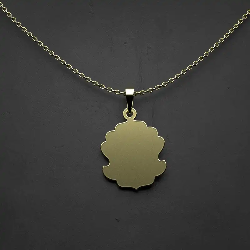 گردنبند طلا 18 عیار زنانه مدوپد مدل شکل هندسی کد P2-1-1163