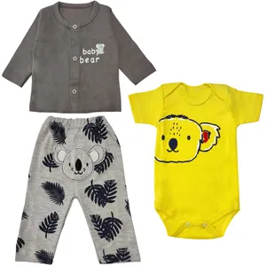 ست 3 تکه لباس نوزادی مدل کوالا کد 3661